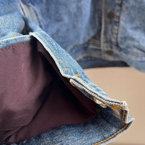 Tony Lama Mens Denim Fleece Lined Jacket Size Large - Picture 6 of 8